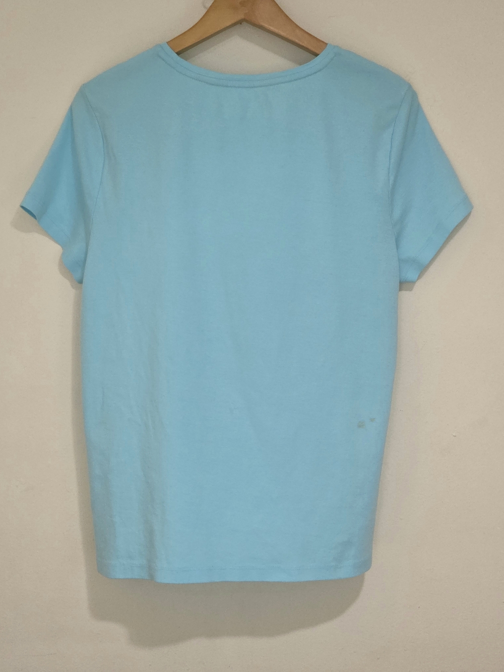 Talbots Pima Crewneck Tee Light Blue - Picture 9 of 14